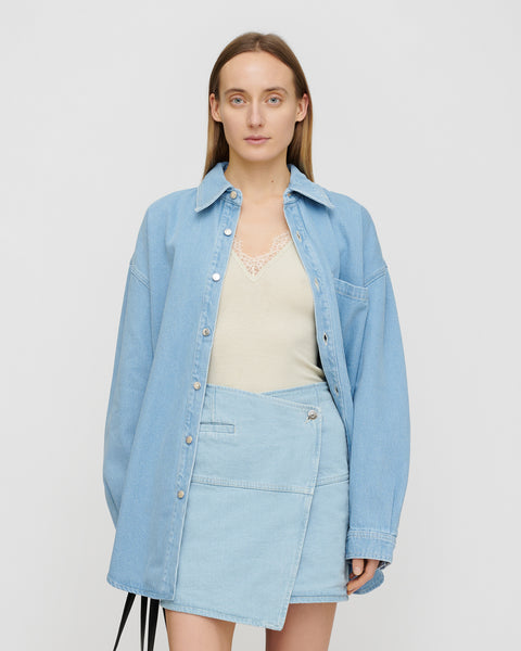 Aarna - Denim shirt - Eco Light Wash – Nanushka