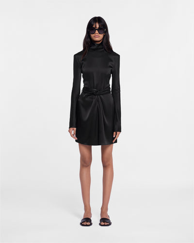Charon - Slip Satin Mini Dress - Black