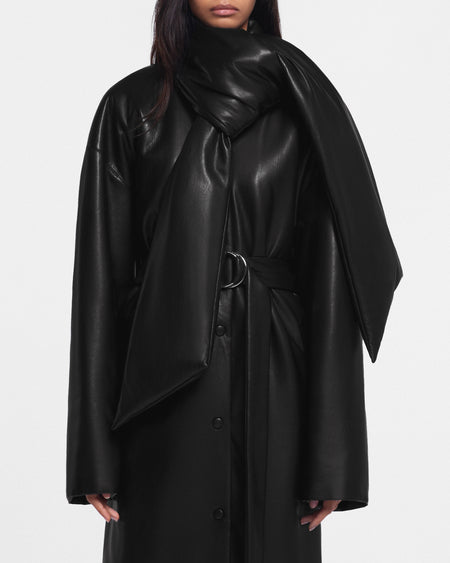 Amelie - Okobor™ Alt-Leather Coat - Black