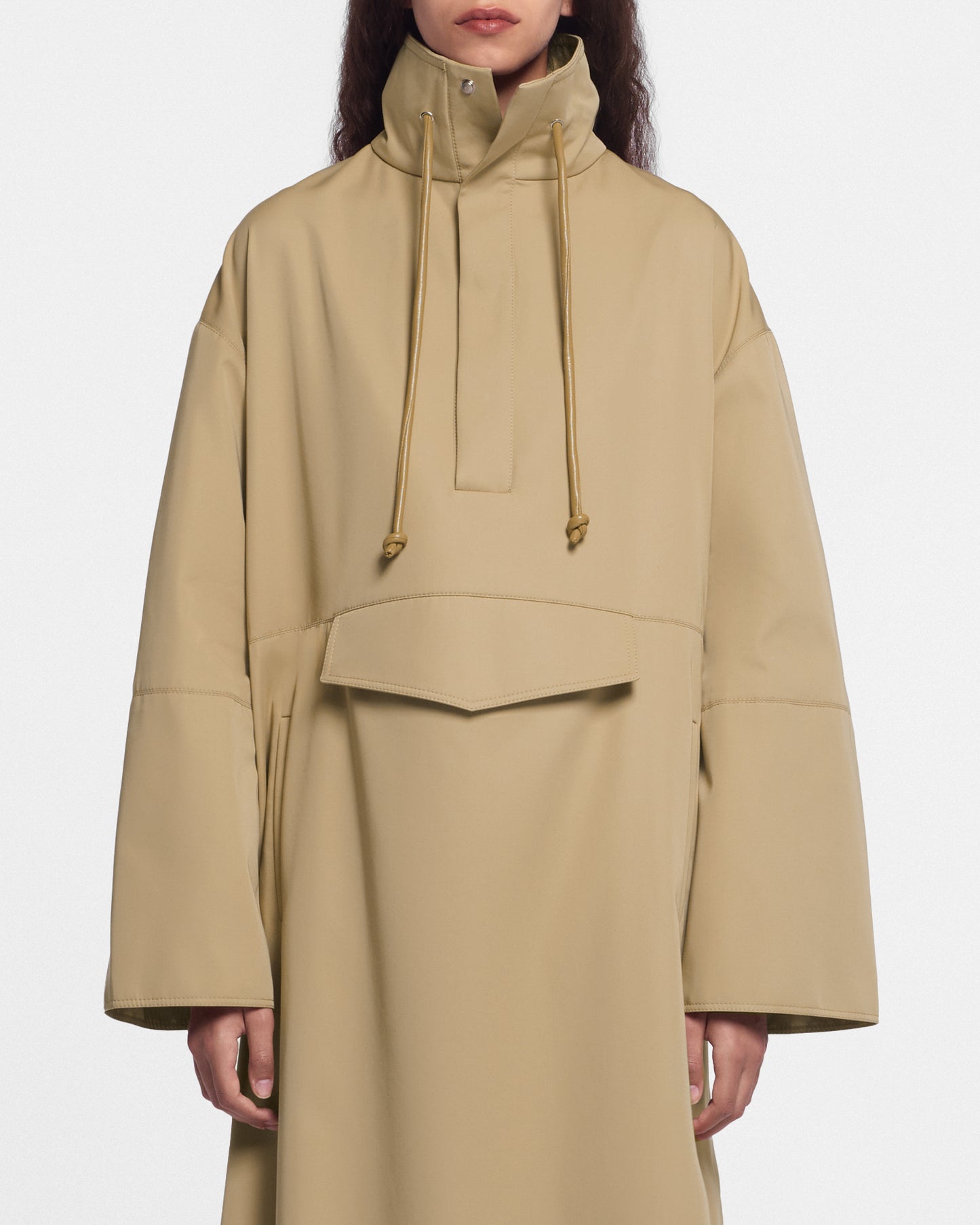 Cyrille - Bonded Trench Pullover Coat - Beige