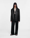 Rox - Regenerated leather blazer - Black