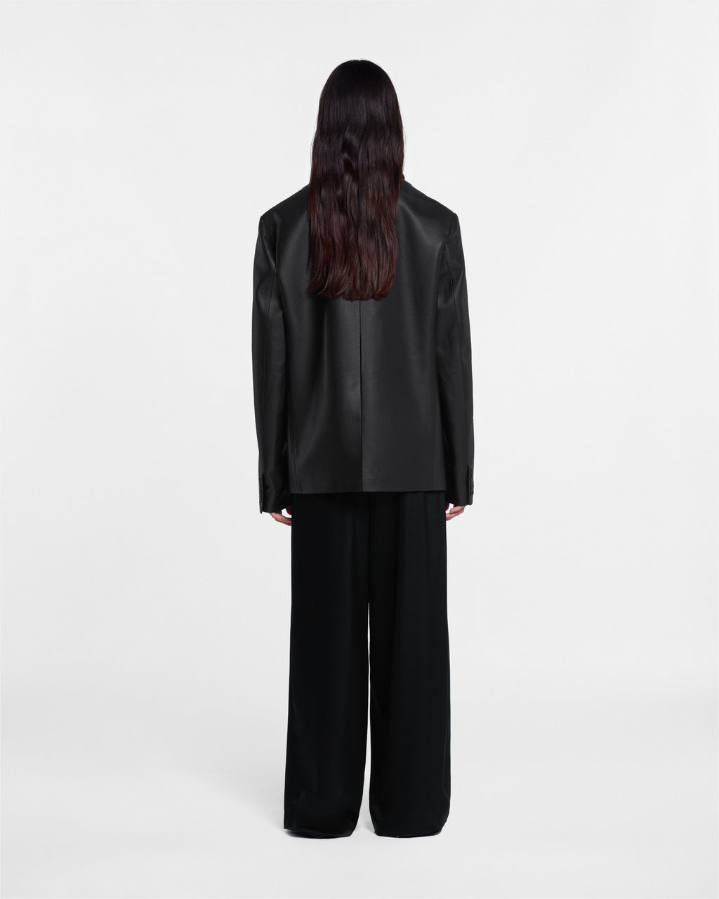 Rox - Regenerated leather blazer - Black