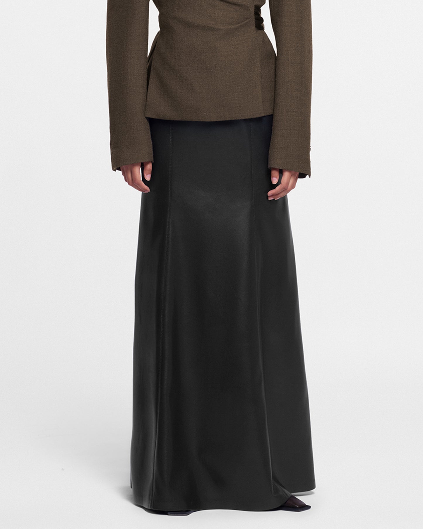 Carlotta - Okobor™ Alt-Leather Maxi Skirt - Black – Nanushka