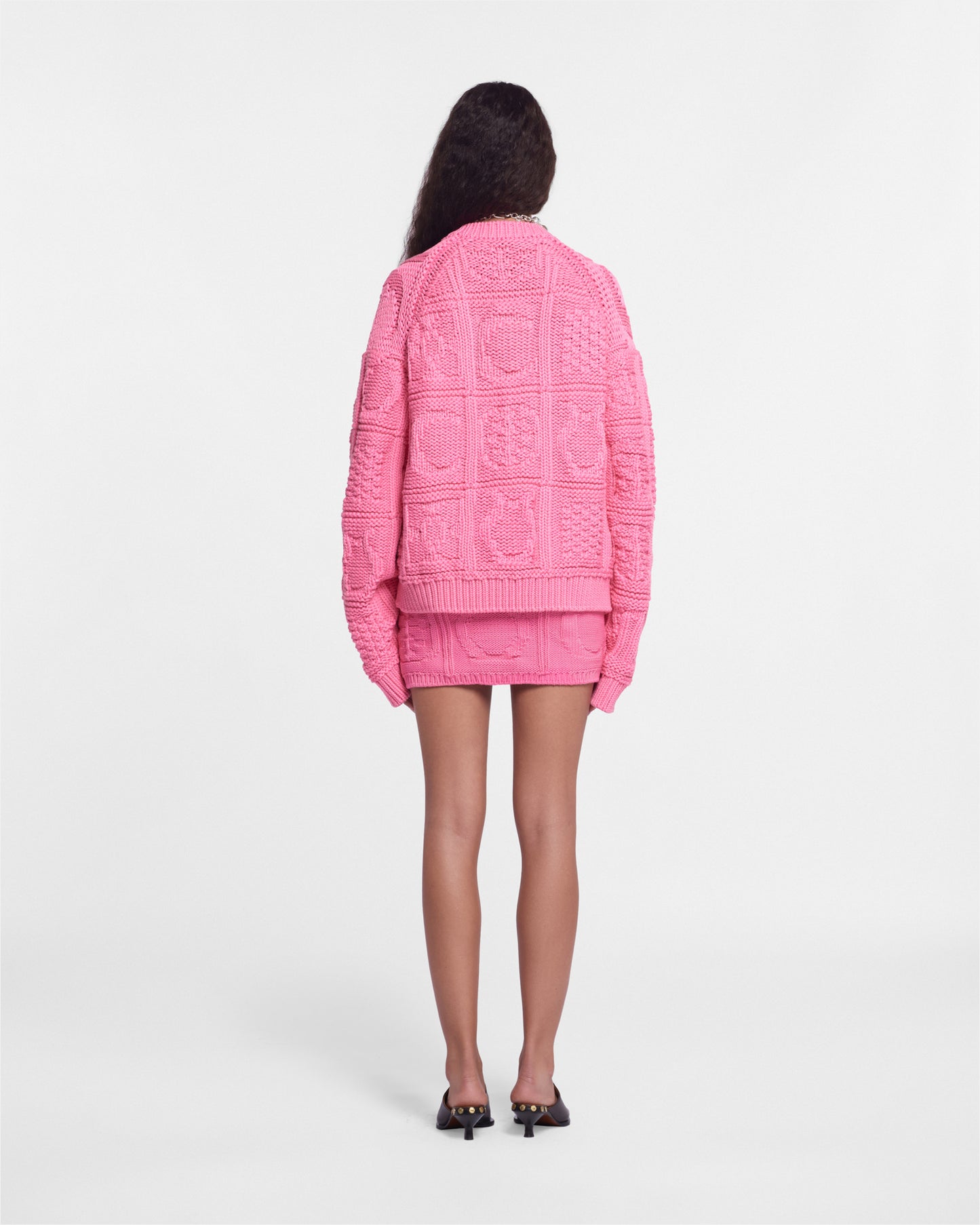 Colinda - Cable-Knit Cotton-Blend Mini Skirt - Pink