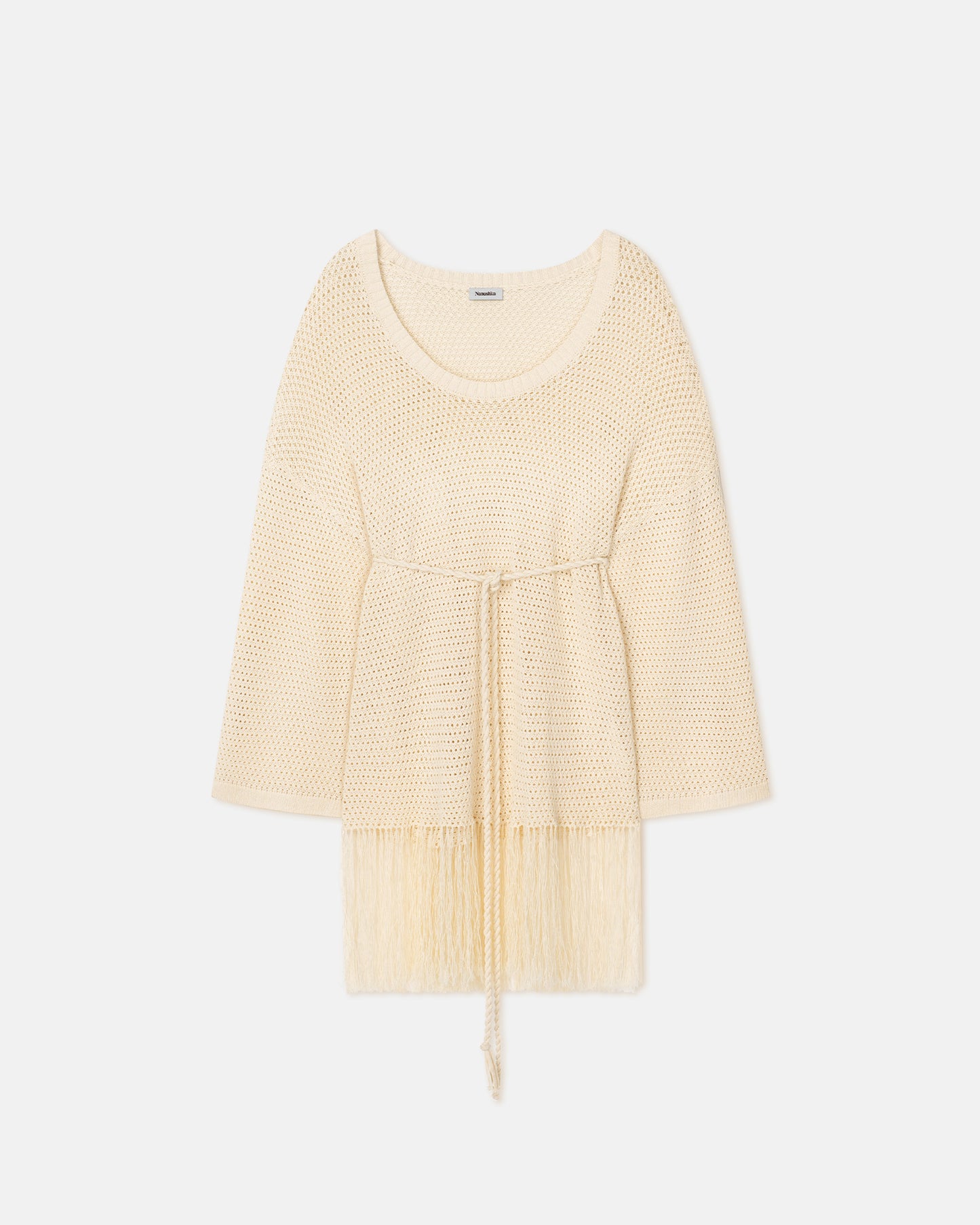 Carianne - Fringed Crochet Mini Dress - Creme
