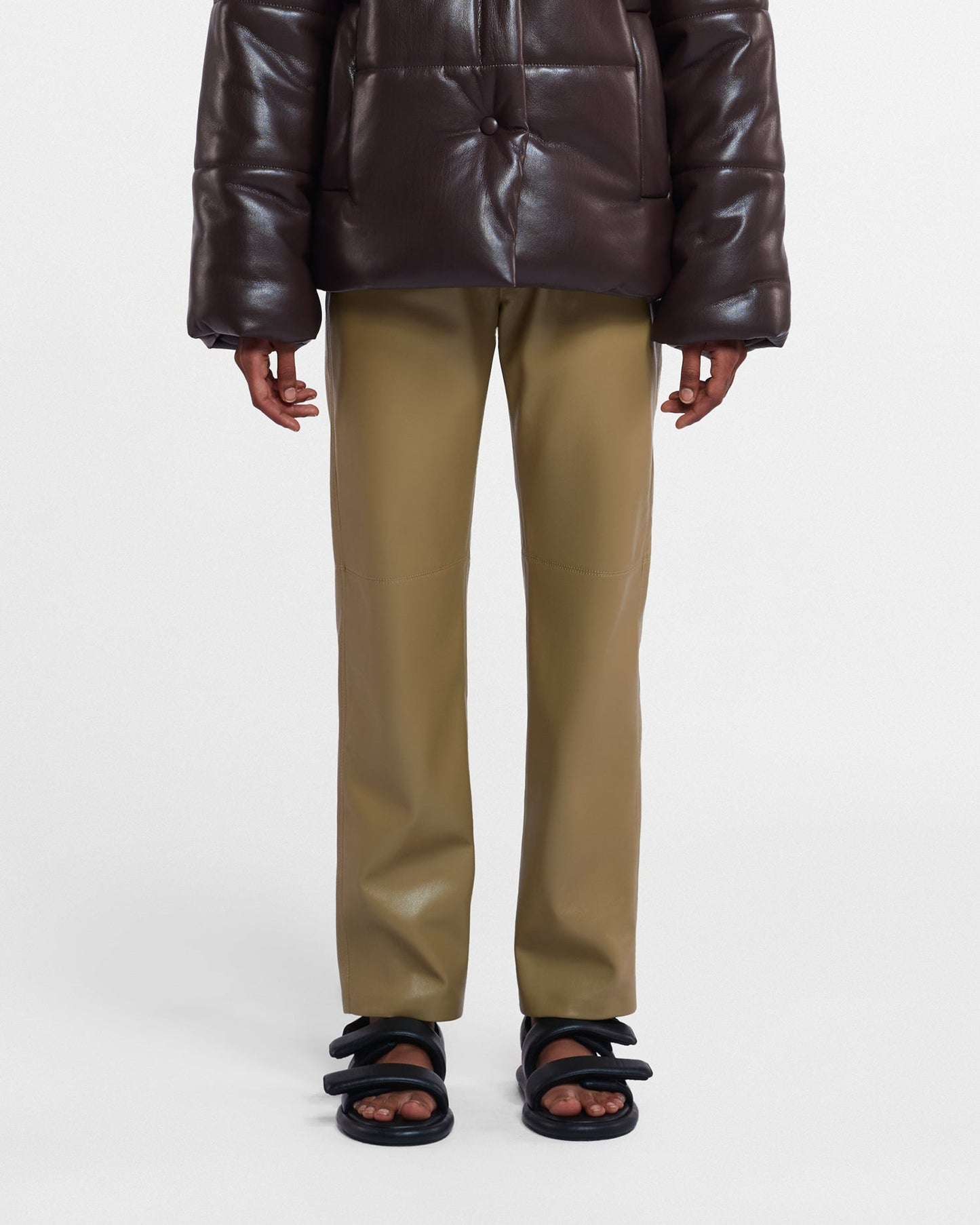 Vinni - Okobor™ Alt-Leather Pants - Khaki Okobor