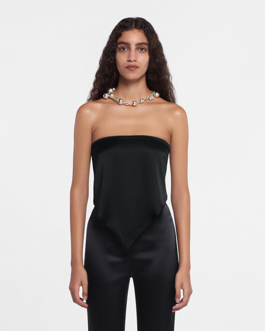 Brita - Slip Satin Scarf - Black