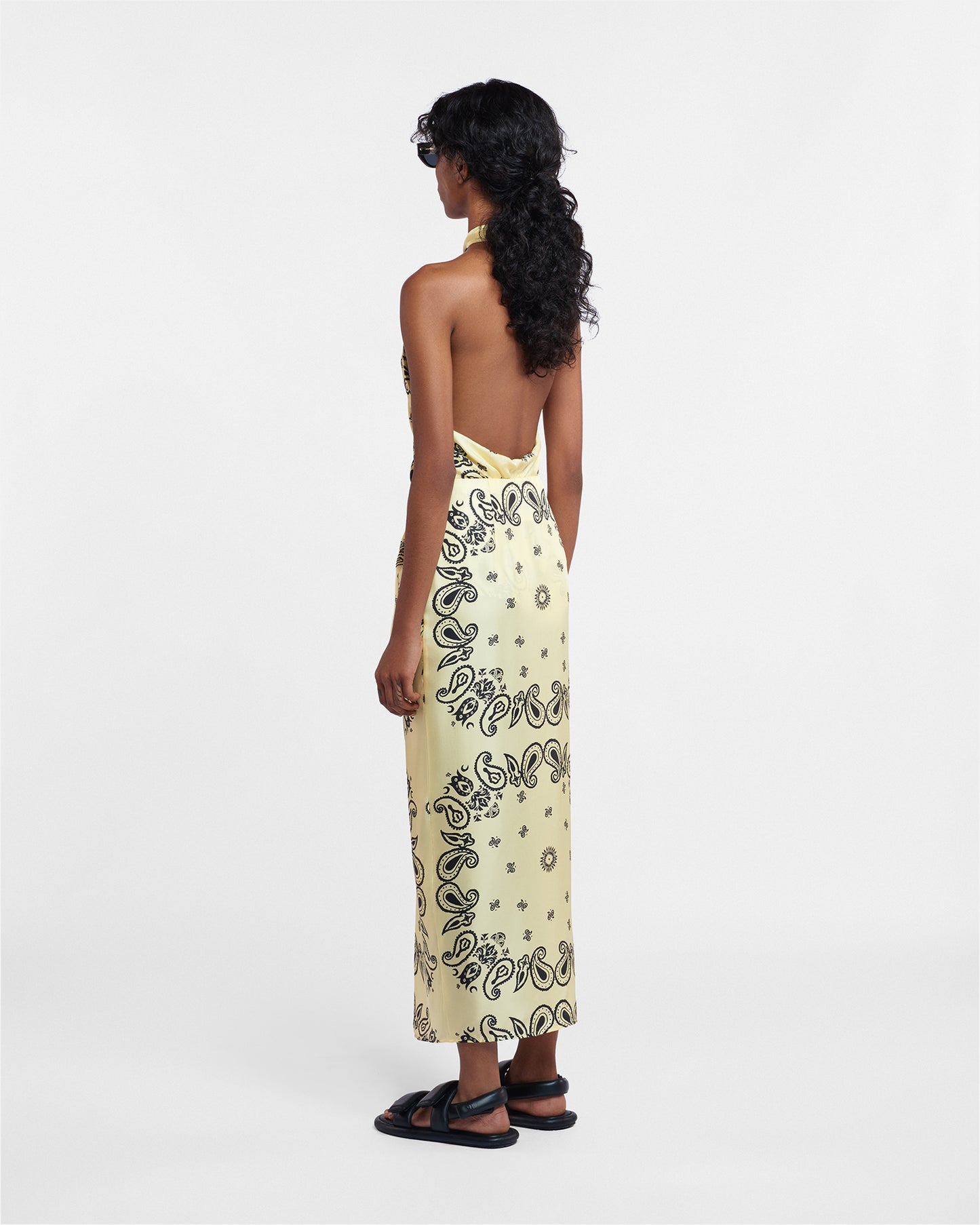 Nicolet - Printed Silk-Twill Sarong-Style Midi Skirt - Bandana Large Scale