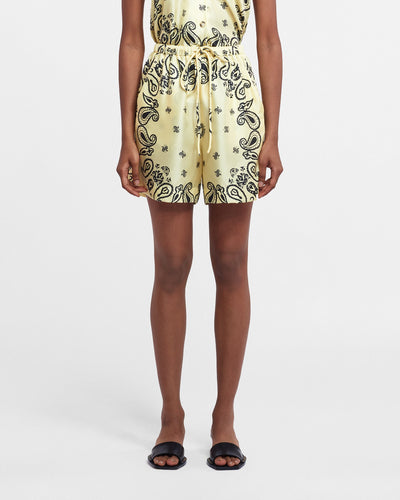 Anne - Printed Silk-Twill Shorts - Bandana Large Scale