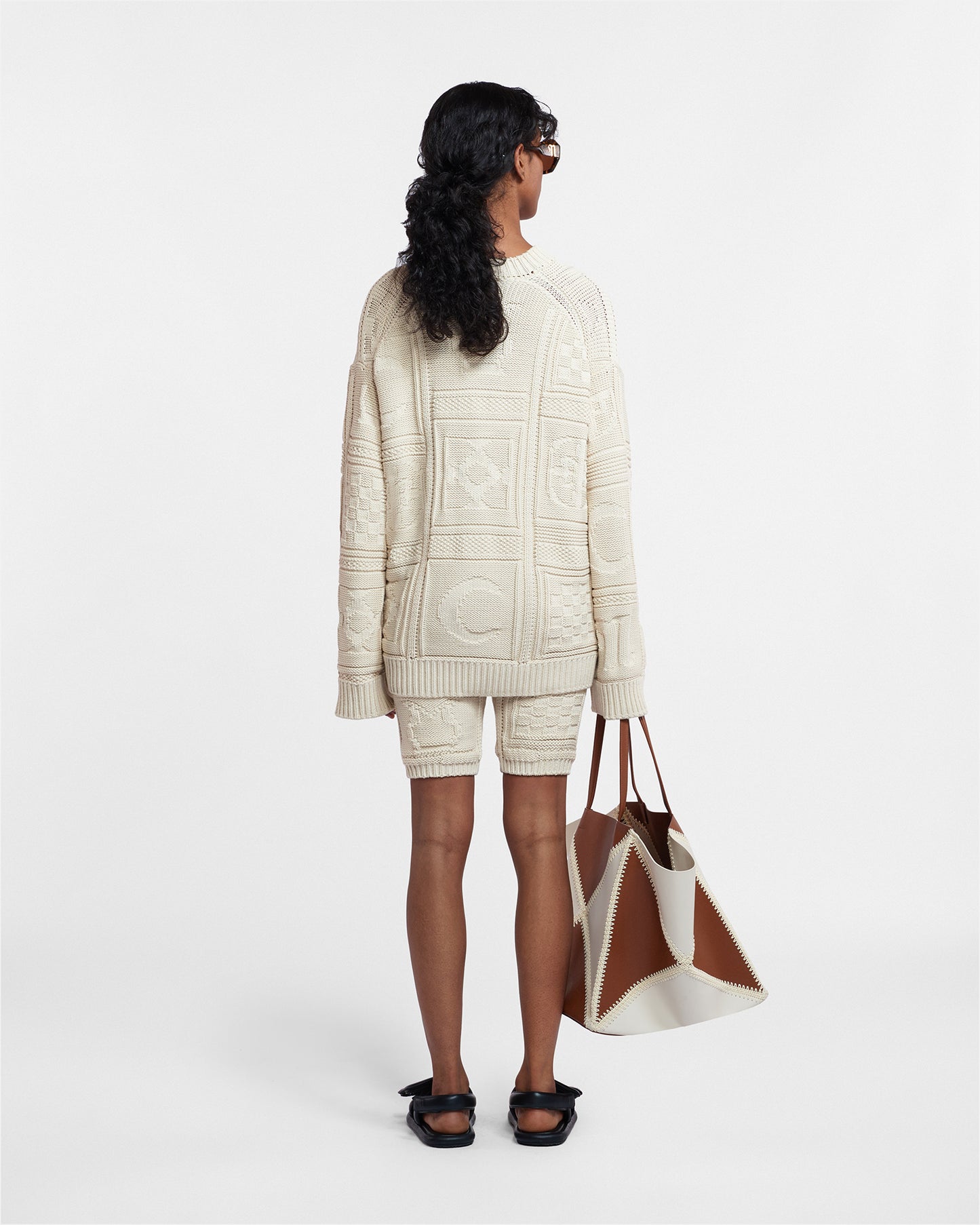 Saya - Knitted Cotton-Blend Shorts - Creme Cashmere Merino