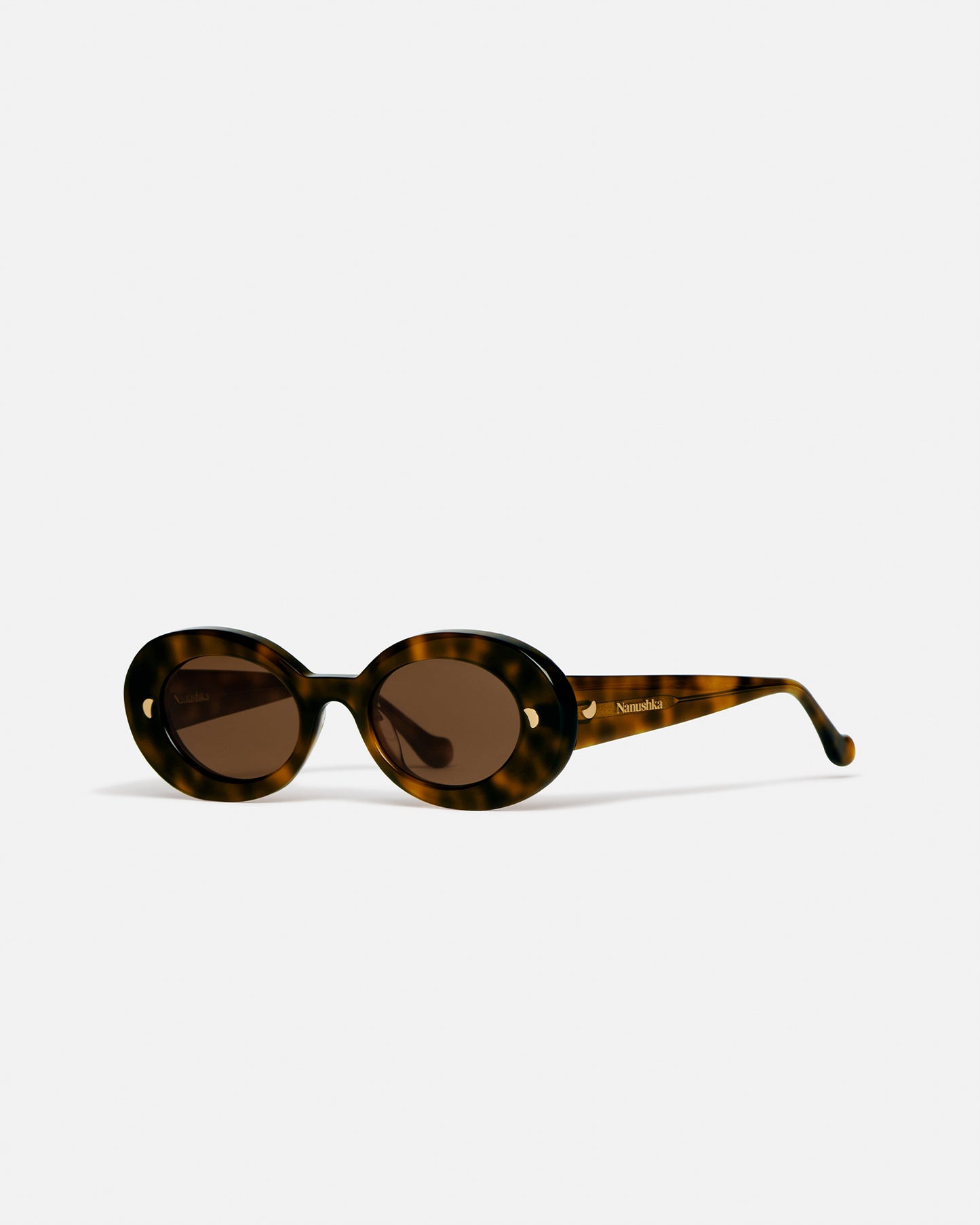 Giva - Bio-Plastic Oval Sunglasses - Dark Amber