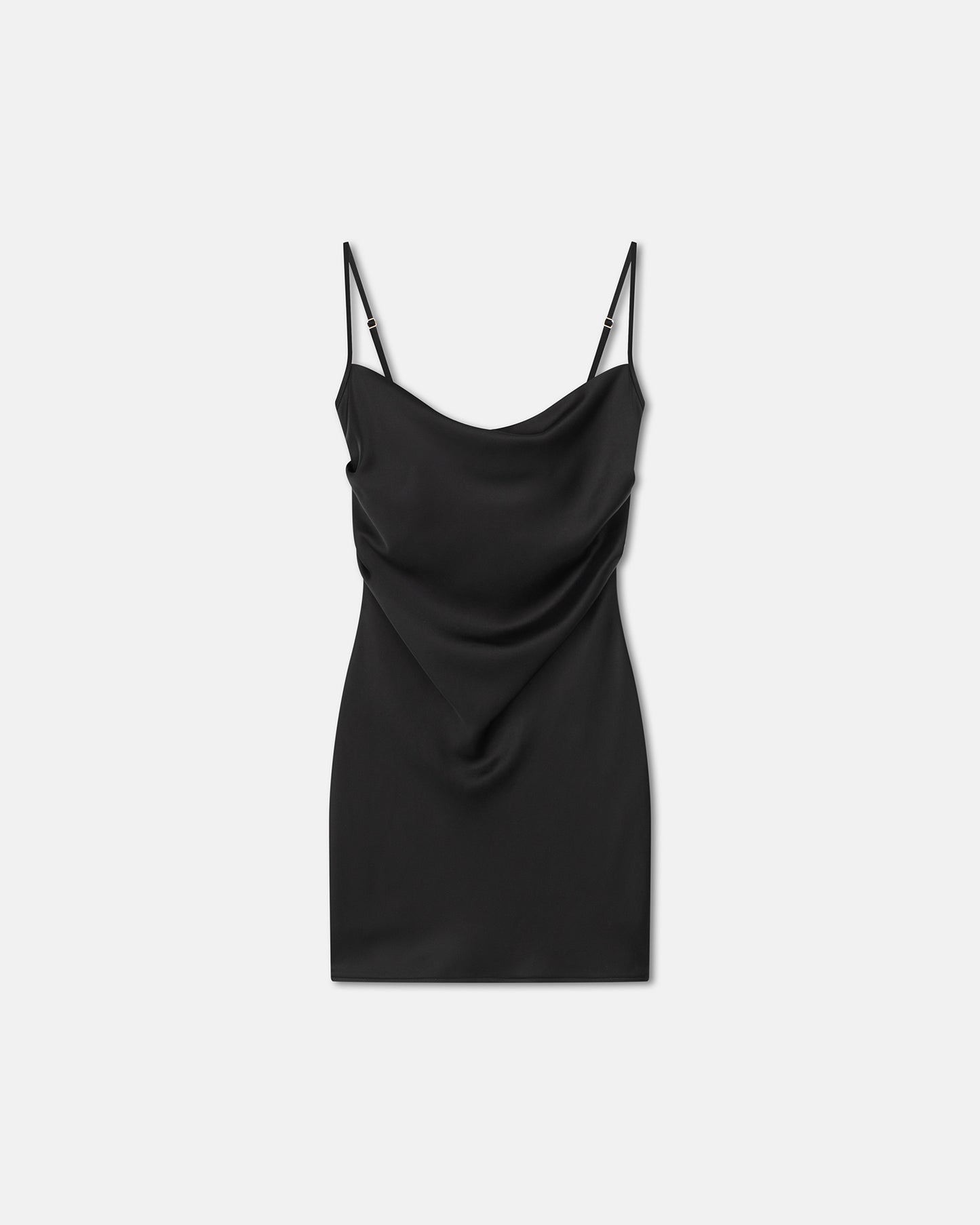 Seren - Slip Satin Mini Dress - Black