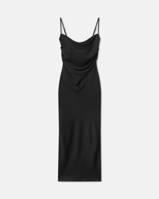 Macia - Slip Satin Dress - Black