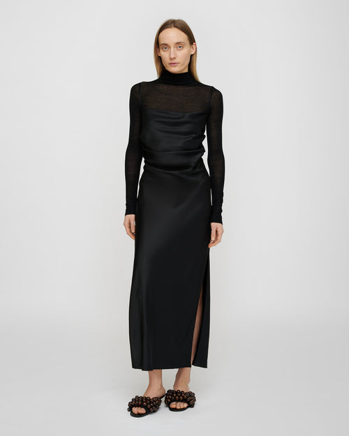 self portrait pointelle knit midi dress Self-Portrait - Navy Pointelle Knit Midi Dress