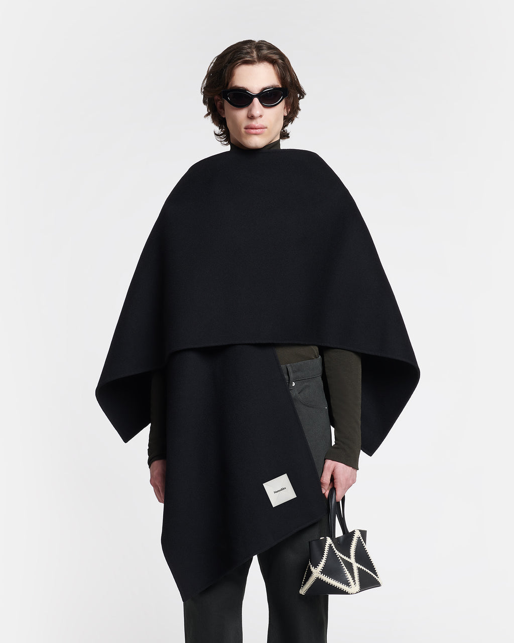 Kamin - Wool And Silk-Blend Shawl - Black