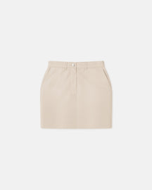 Miray - Okobor™ Alt-Leather Mini Skirt - Creme