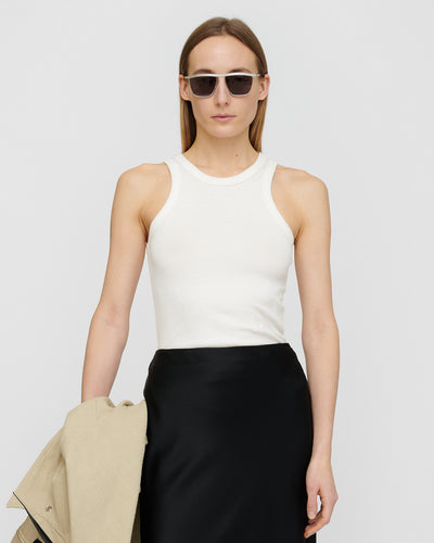 Herve - Ribbed-Jersey Tank Top - Off White
