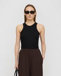 Herve - Ribbed-Jersey Tank Top - Black