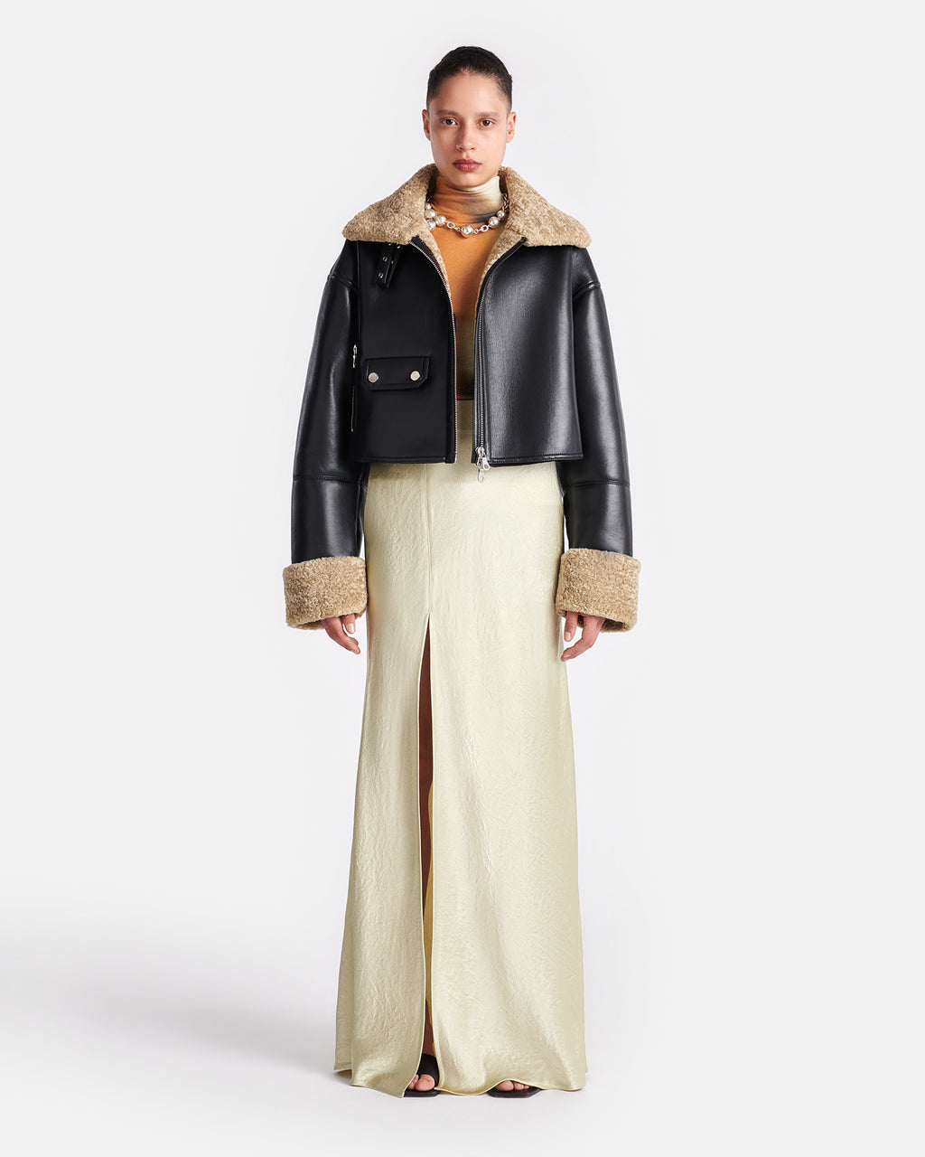 Jemma - Shearling jacket - Cornstalk/Black