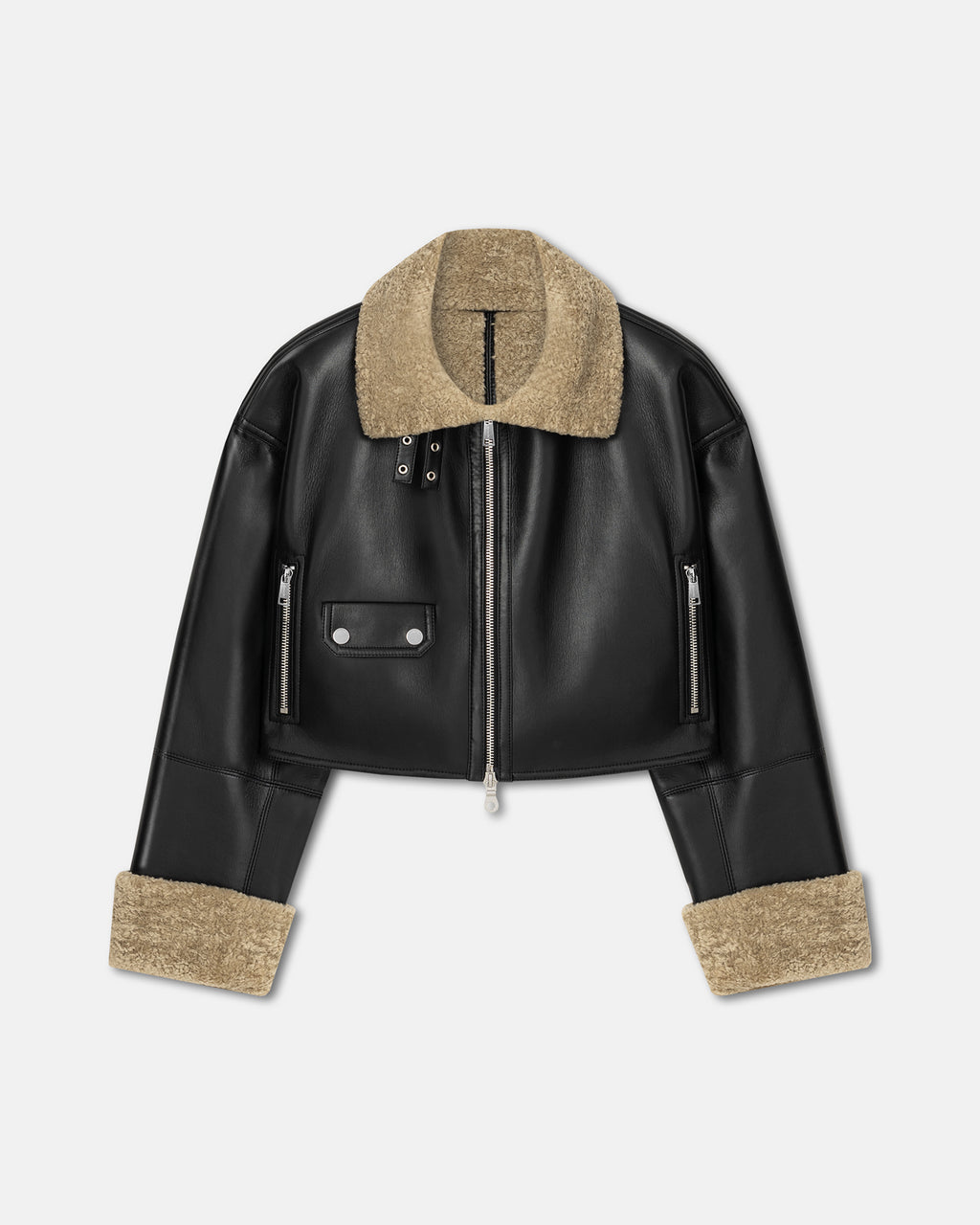 Jemma - Shearling jacket - Cornstalk/Black