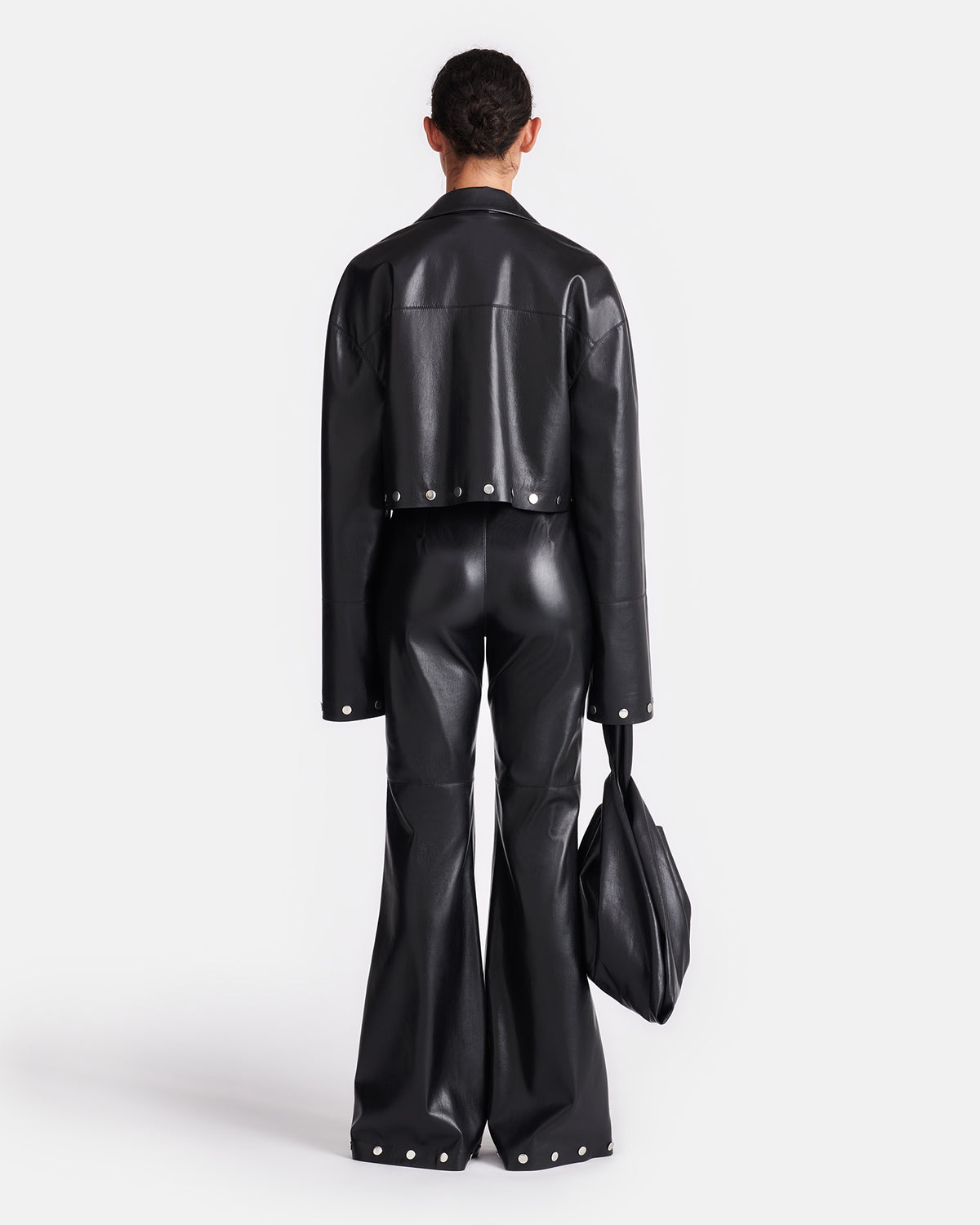 Maylee - Studded Okobor™ Alt-Leather Pants - Black – Nanushka