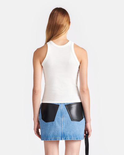 Herve - Ribbed-Jersey Tank Top - Off White
