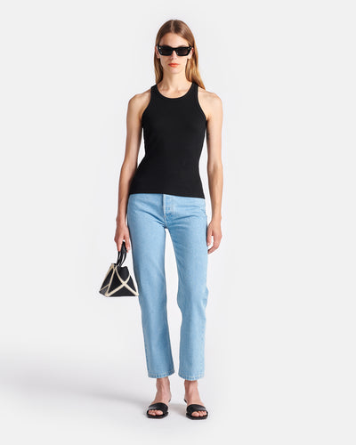 Herve - Ribbed-Jersey Tank Top - Black