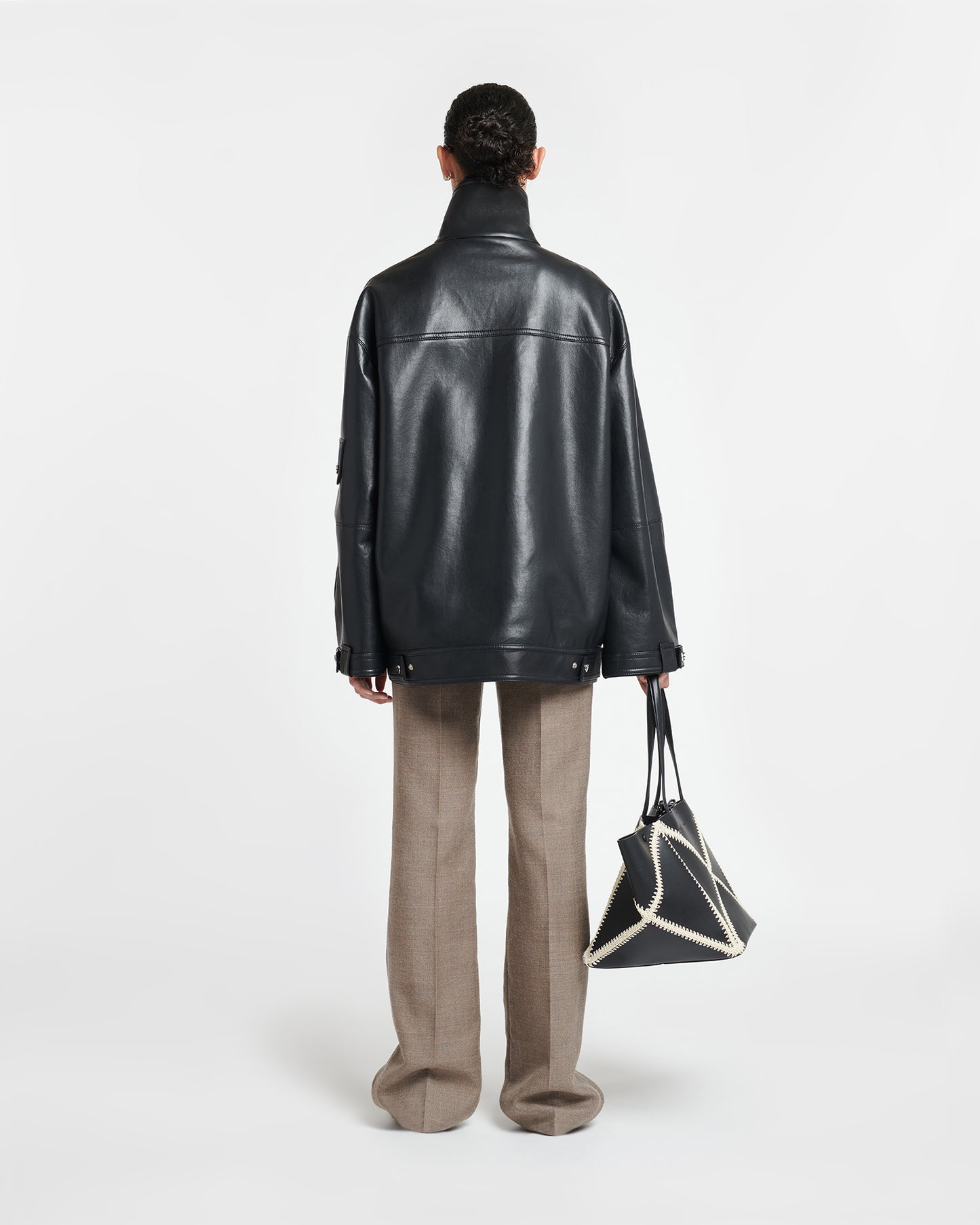 Silva - Regenerated Leather Jacket - Black