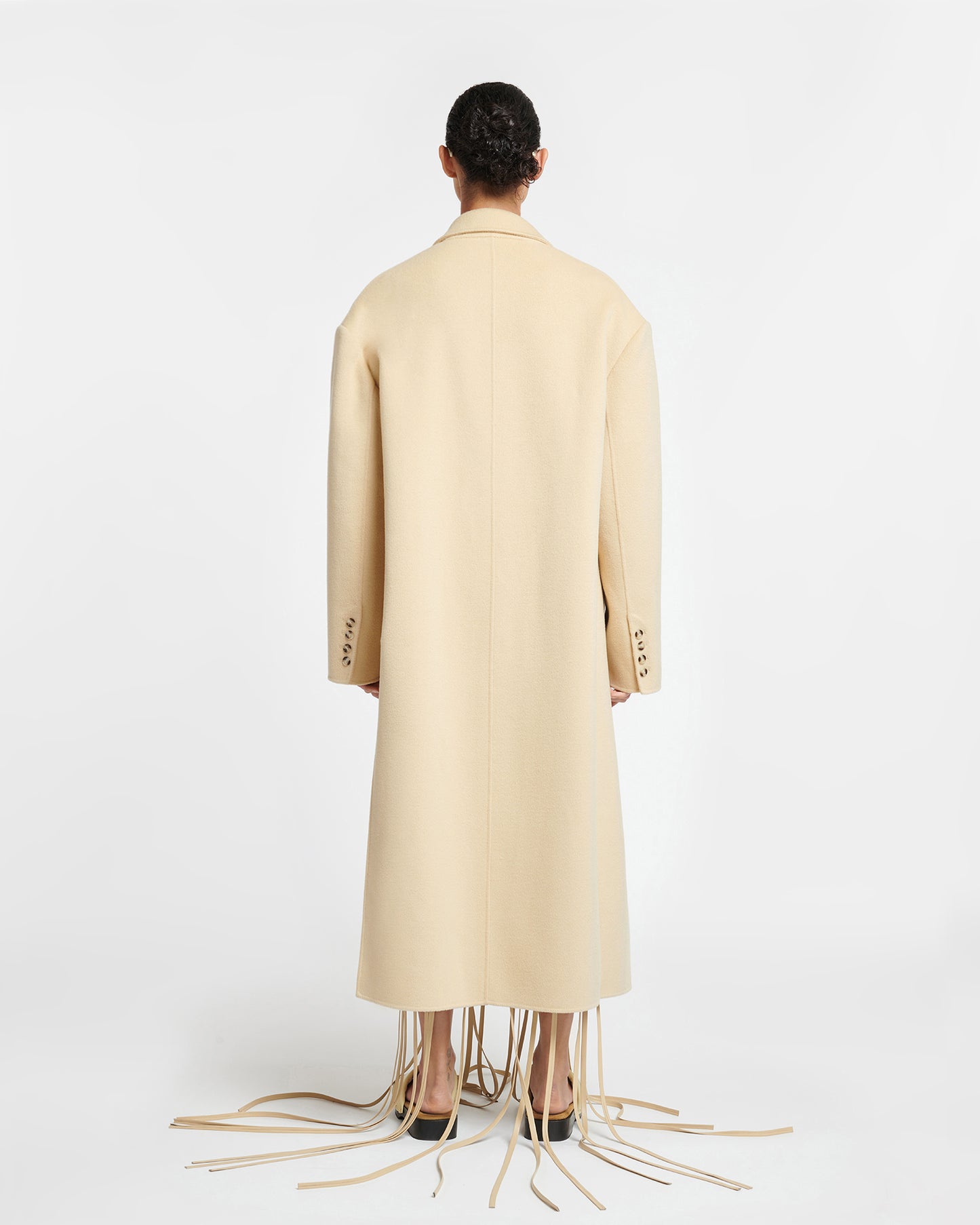 Veda - Double Wool And Silk Blend Coat - Creme