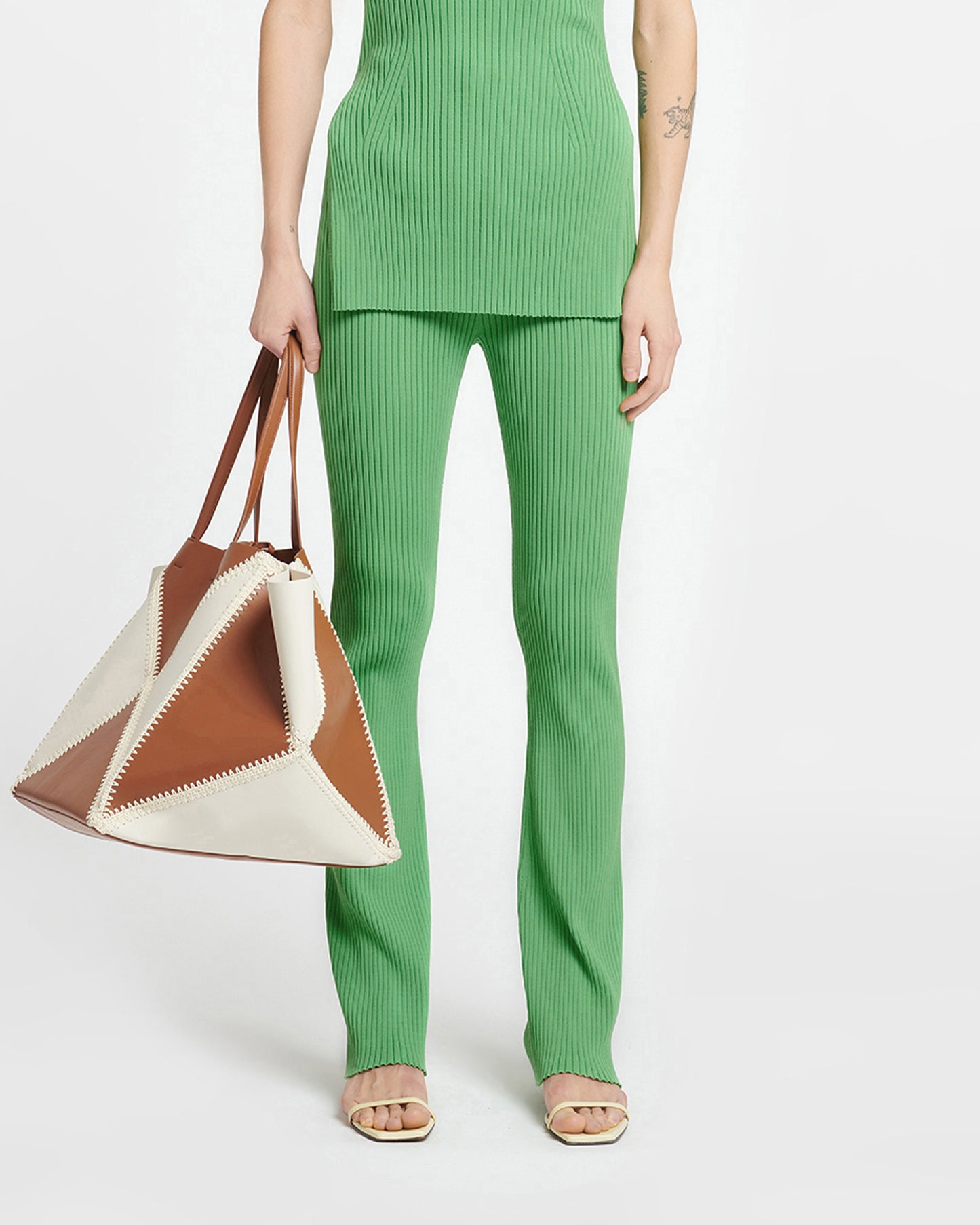 Cornelie - Ribbed-Knit Pants - Green