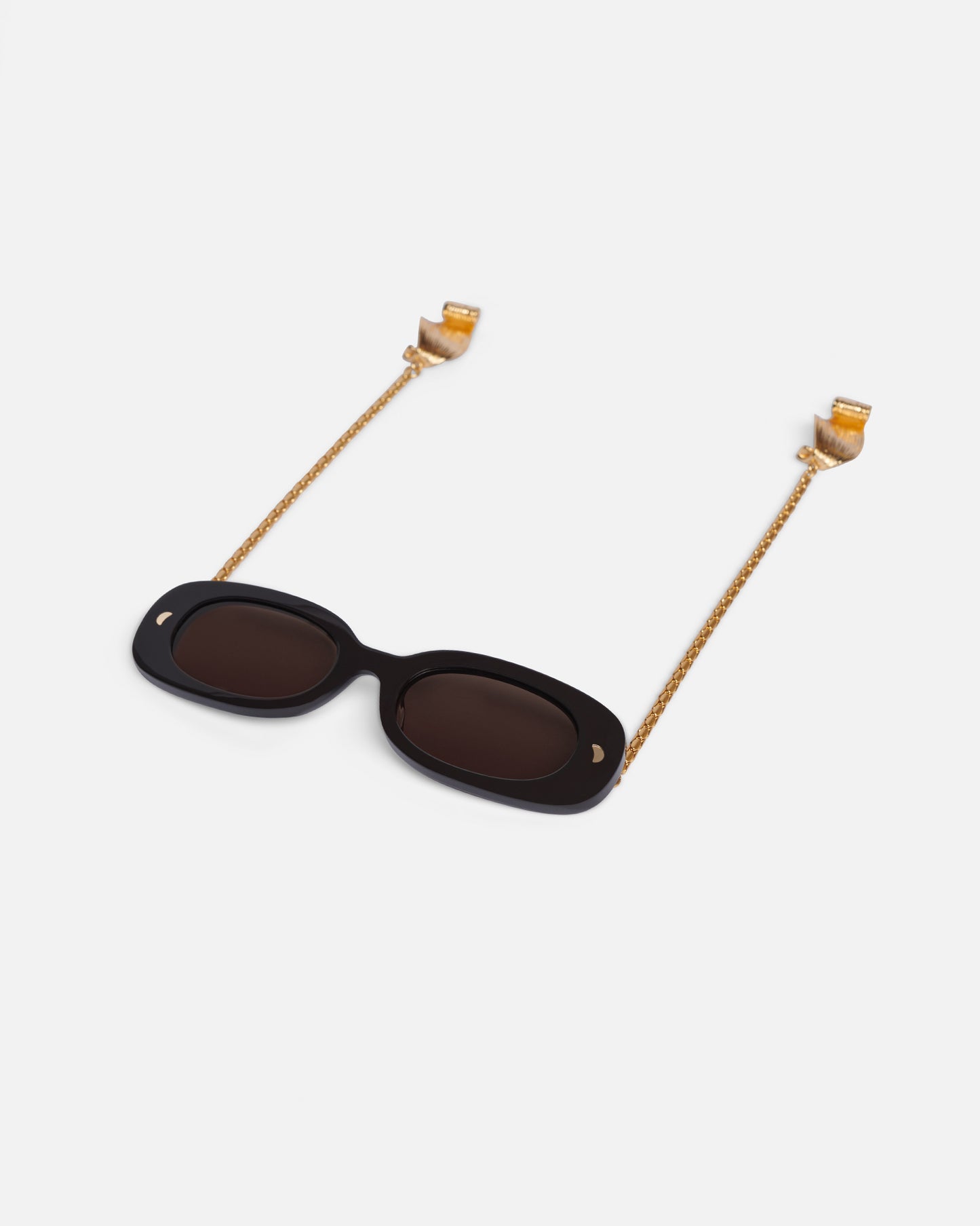 Aliza Charm - Bio-Plastic Oval Sunglasses - Off Black