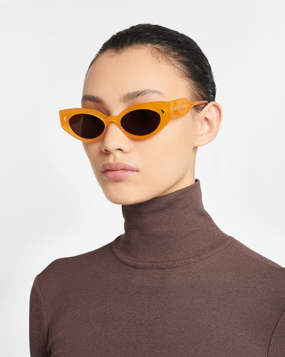 Azalea - Bio-Plastic Cat-Eye Sunglasses - Orange