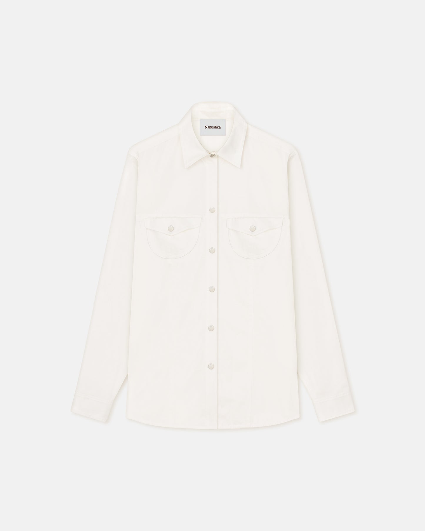 Corinna - Twill Shirt - White – Nanushka