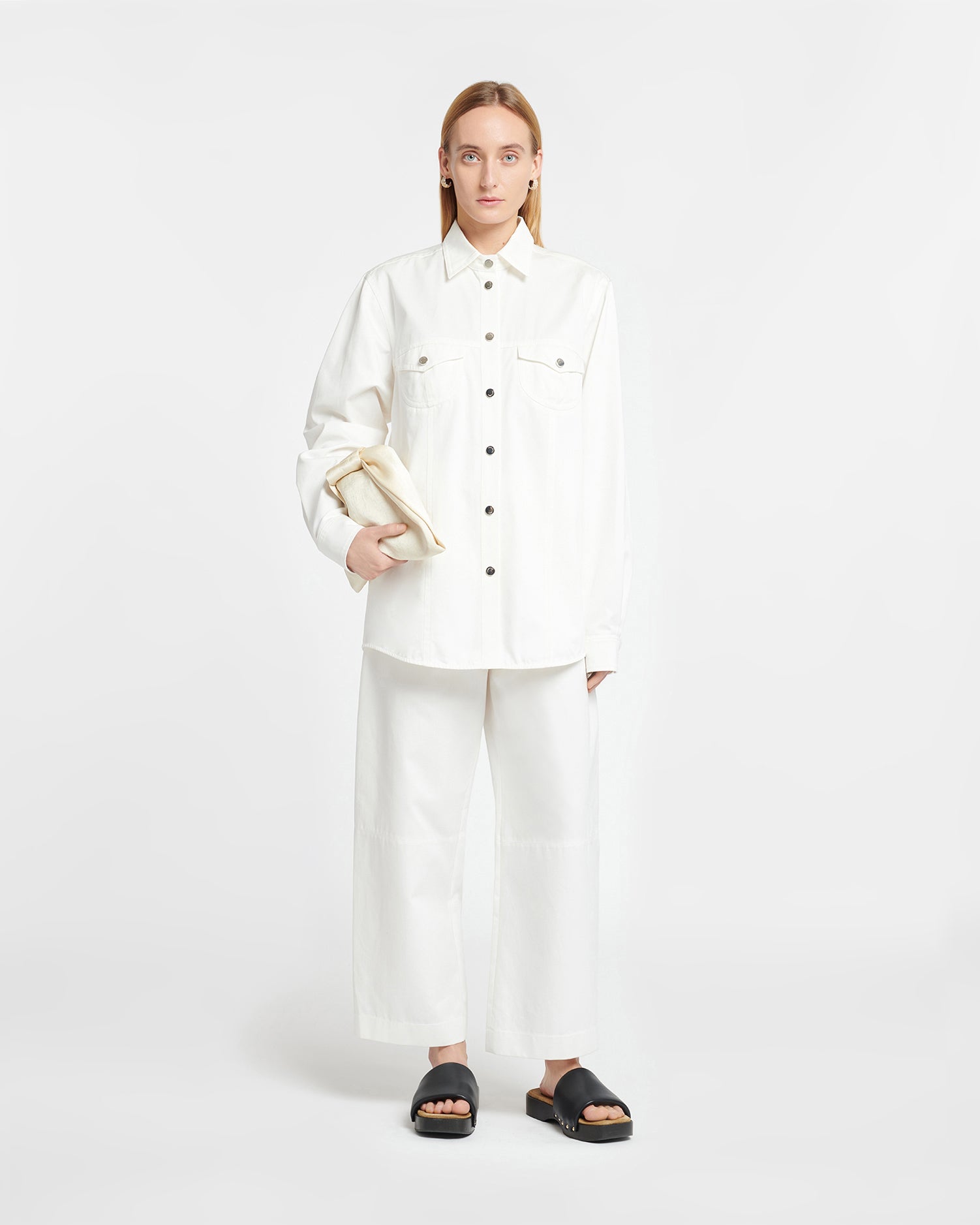 Corinna - Twill Shirt - White – Nanushka