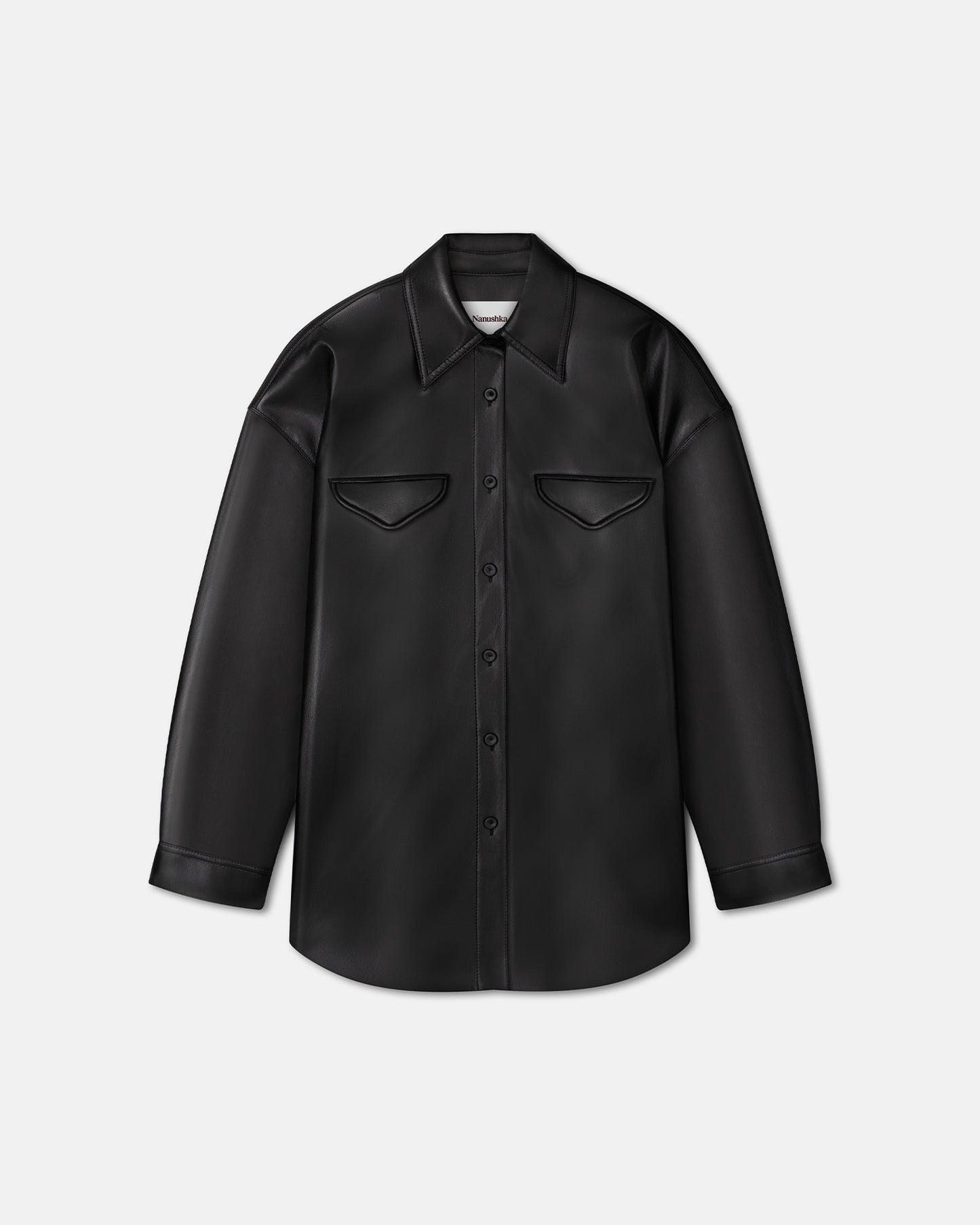 Kaysa - Okobor™ Alt-Leather Shirt - Black