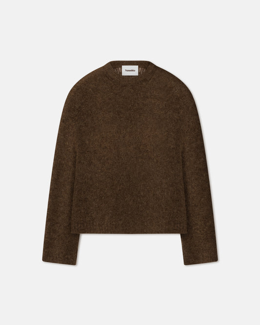 Tevin - Alpaca Sweater - Dark Brown