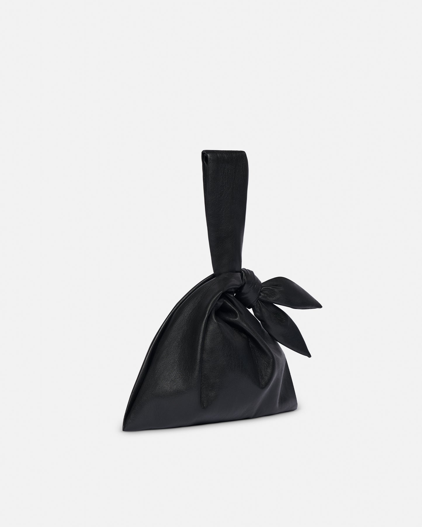 Jen Knotted - Okobor™ Alt-Leather Clutch Bag With Knot Detailing - Black
