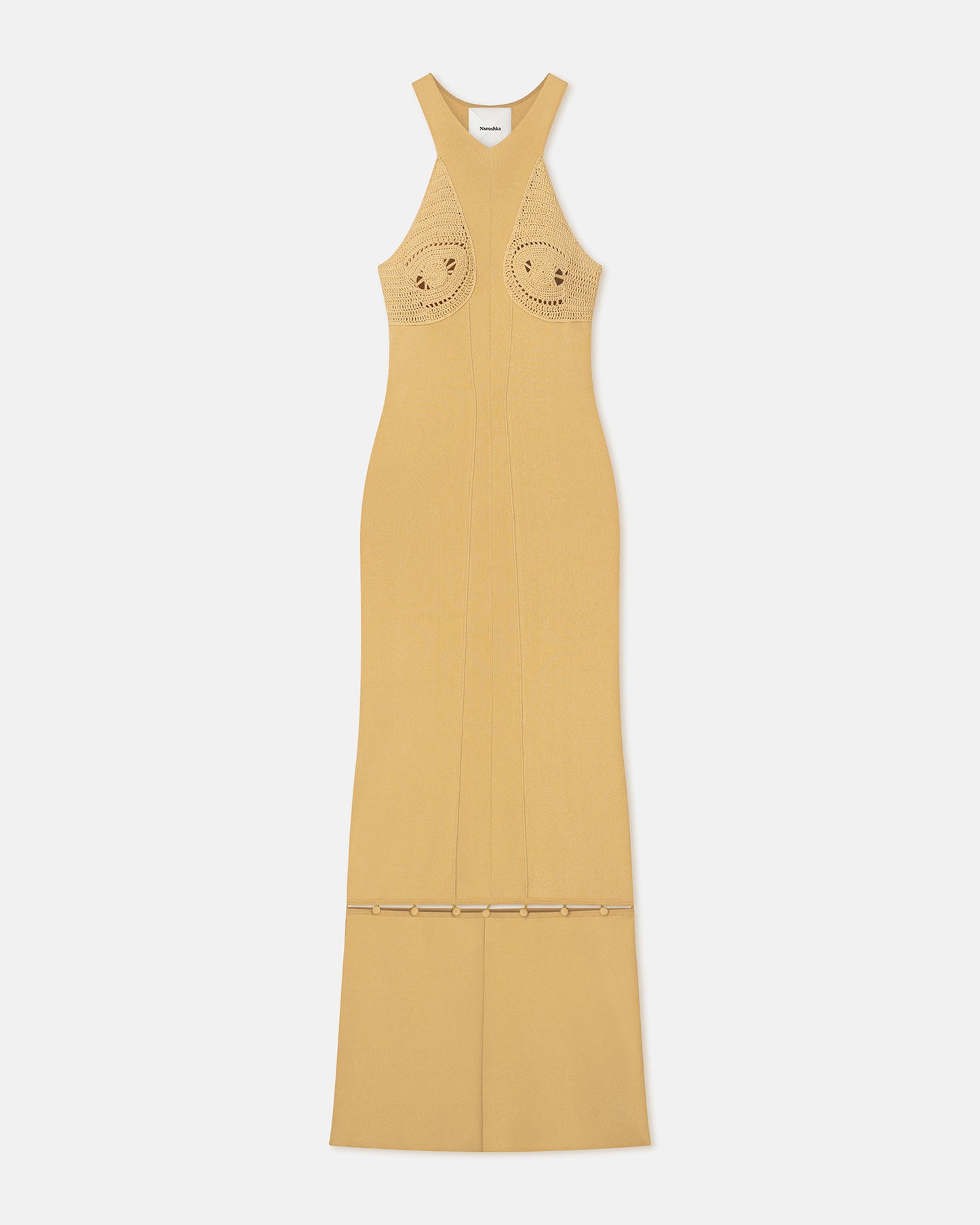 Seya - Crocheted Ribbed-Knit Maxi Dress - Sun Yellow