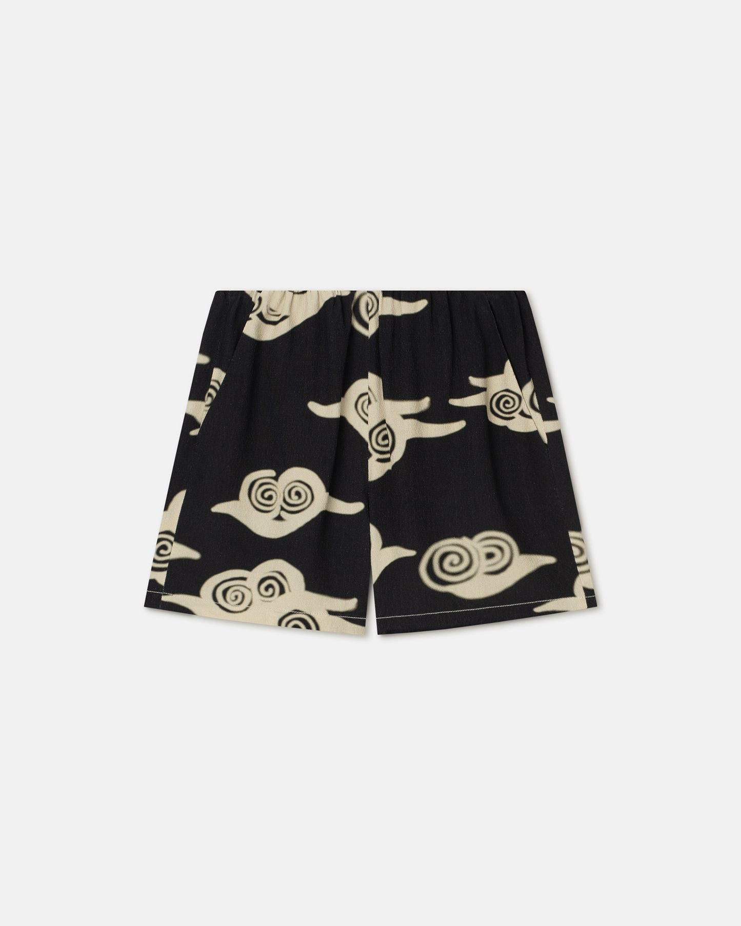 Masami - Printed Crepe Shorts - Cloud Black/Creme