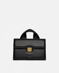 The SANDI Lock - Top Handle Bag - Black