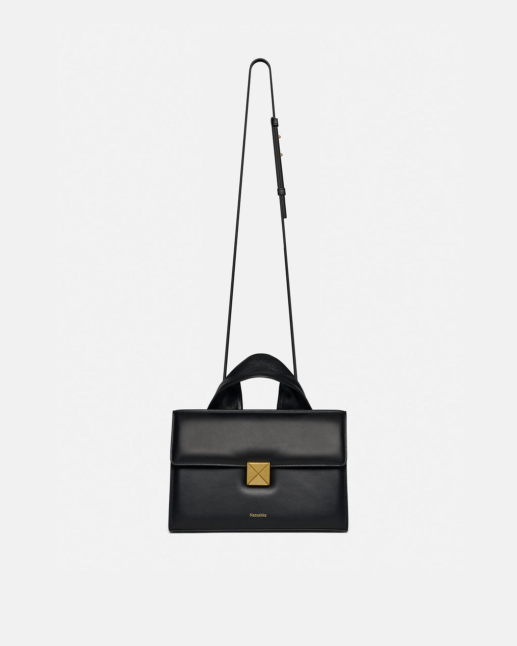 The SANDI Lock - Top Handle Bag - Black