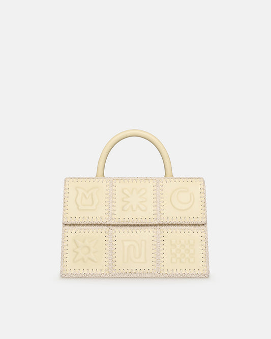 The SANDI Symbol - Top Handle Bag - Moonbeam