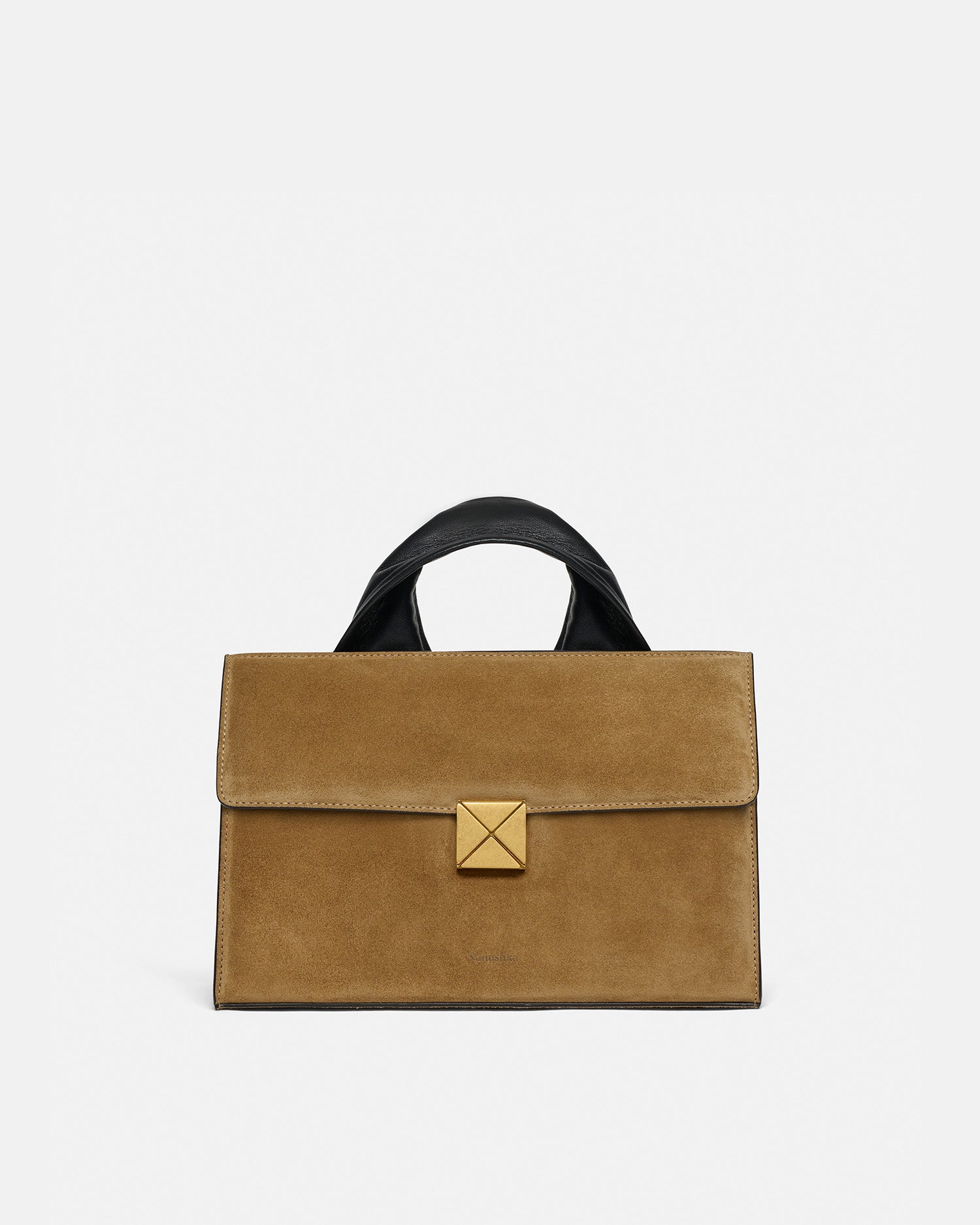 SANDI Lock Top handle bag Suede