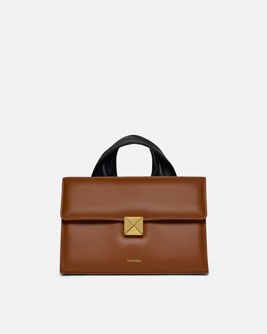 The SANDI Lock - Top handle bag - Tan