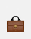 The SANDI Lock - Top handle bag - Tan