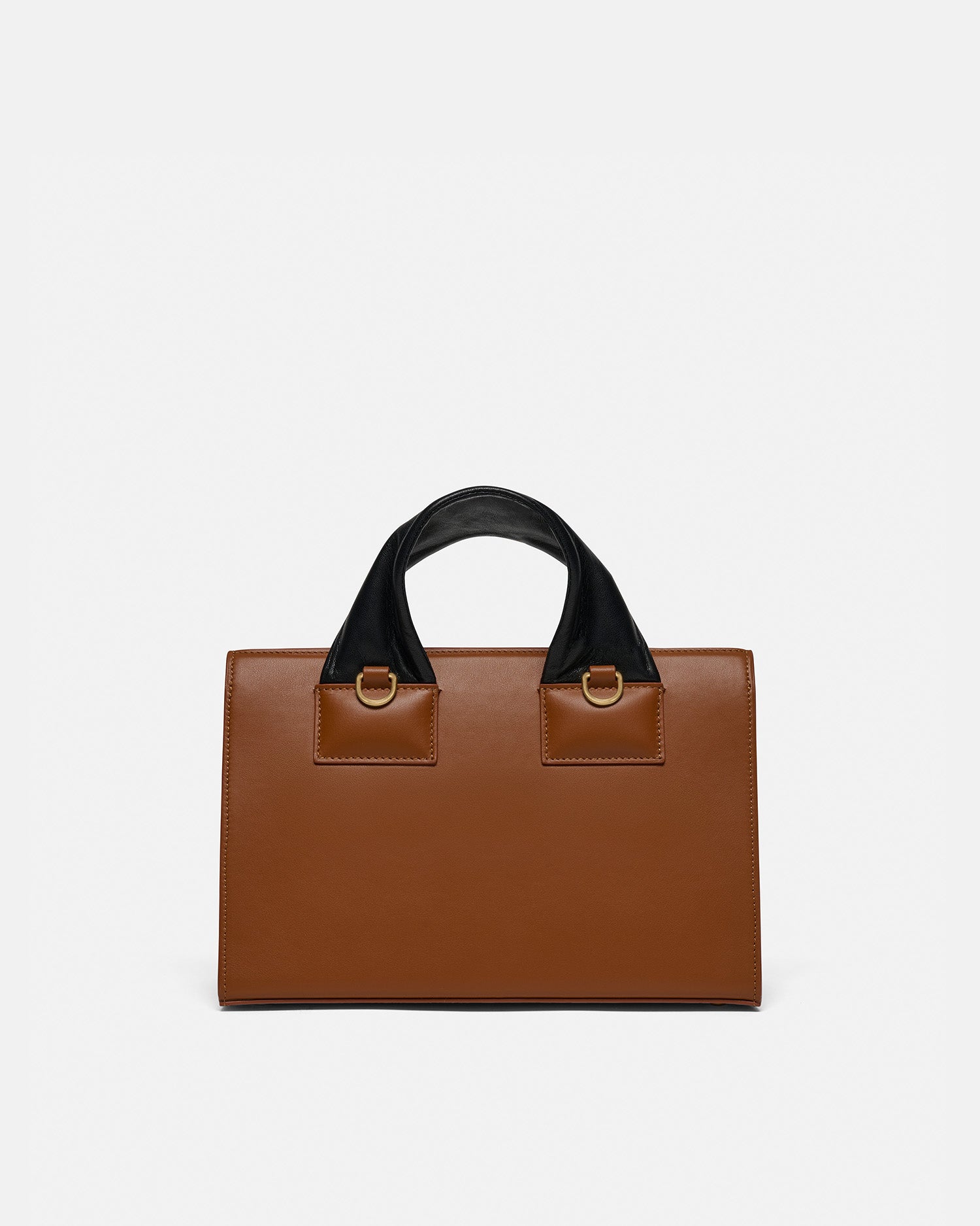 The SANDI Lock - Top Handle Bag - Tan