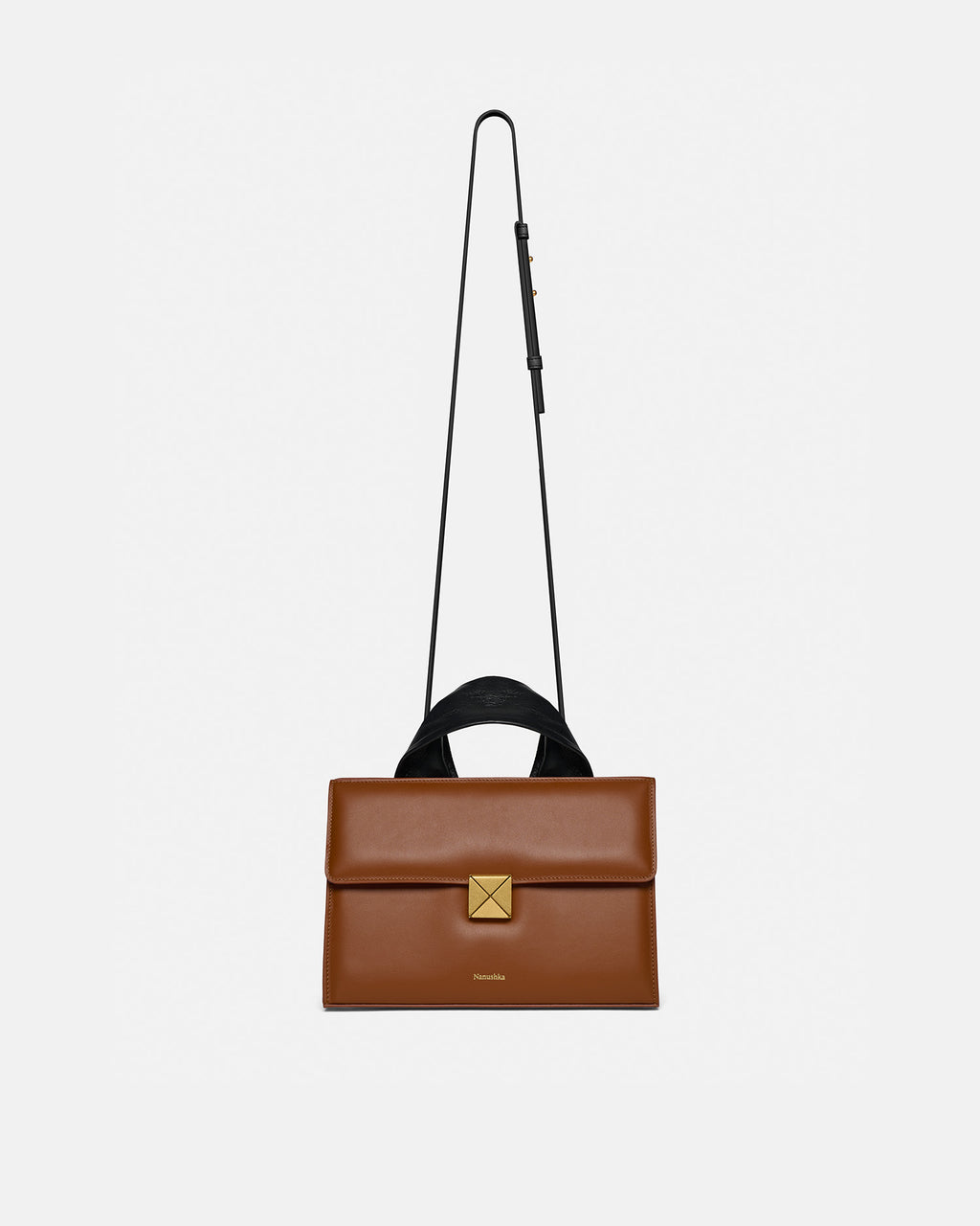 The SANDI Lock - Top handle bag - Tan