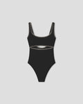Sorena - Recycled nylon swimsuit - Black/Creme