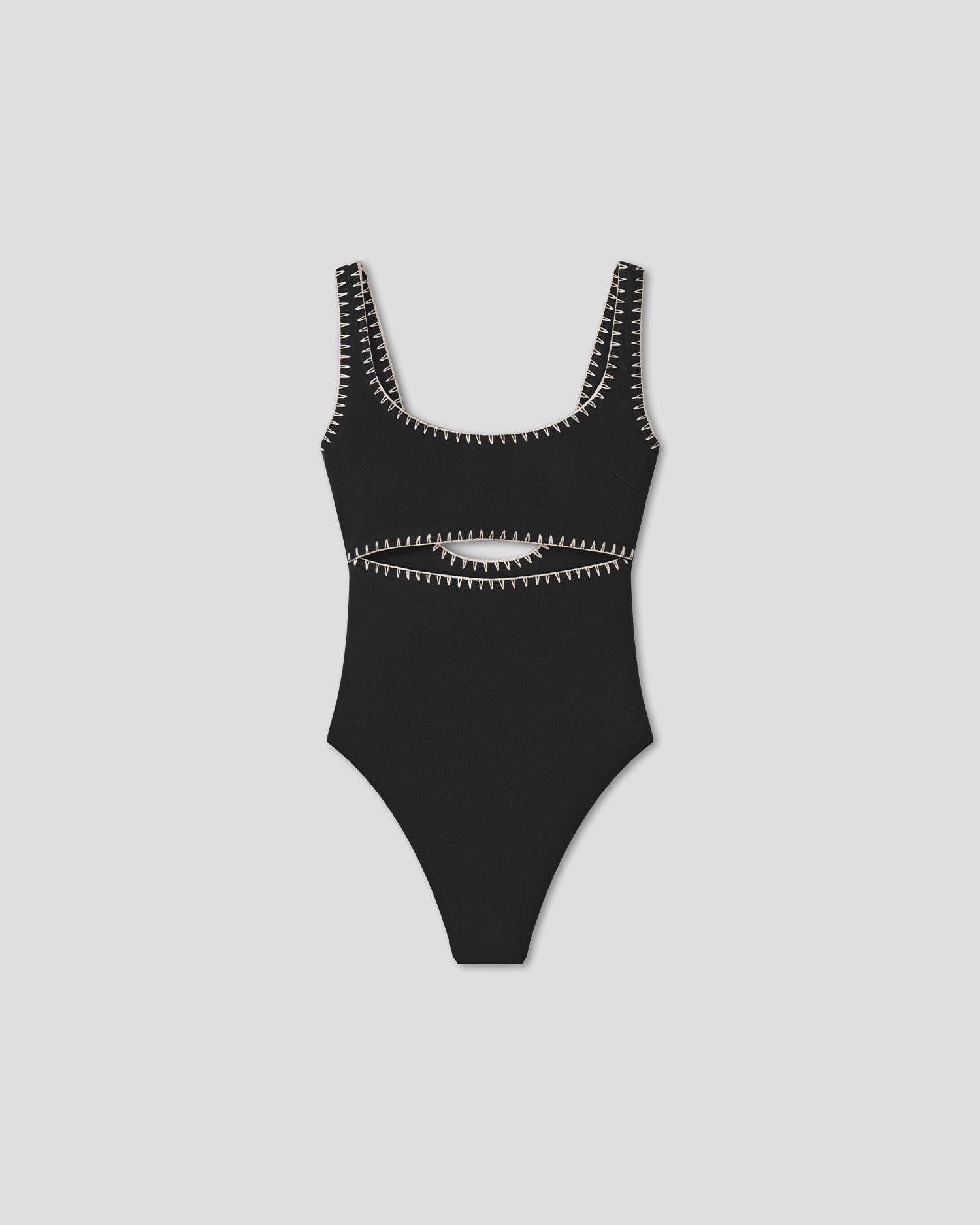 Sorena - Recycled nylon swimsuit - Black/Creme