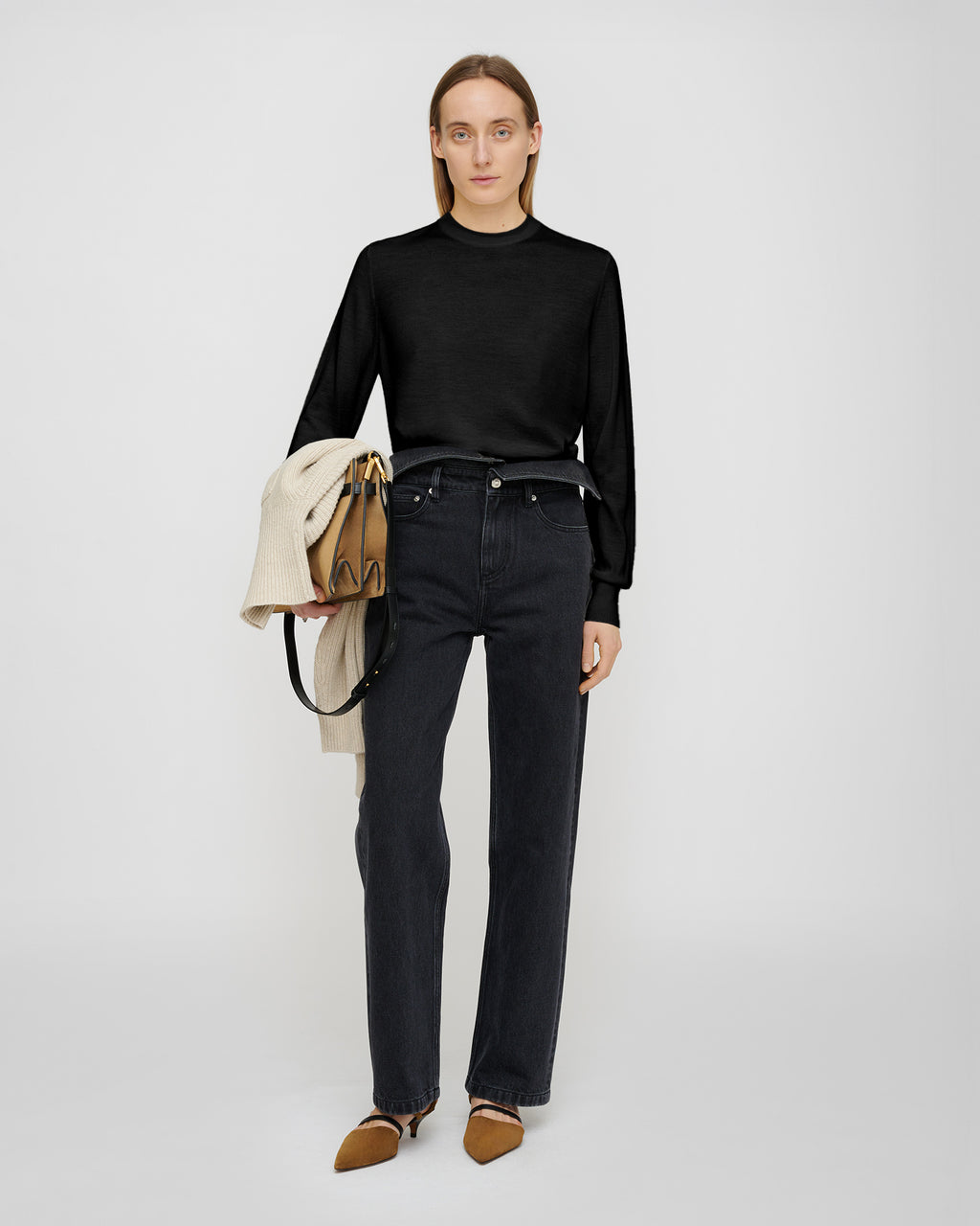 Nadra - Fine Merino Sweater - Black